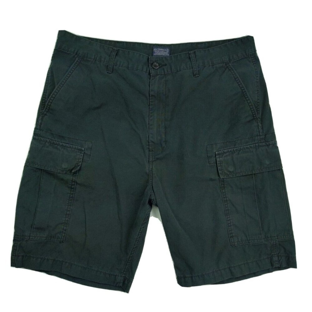 Levi's Cargo Shorts Men's Size 36 Black Pockets Outdoors Rip Stop